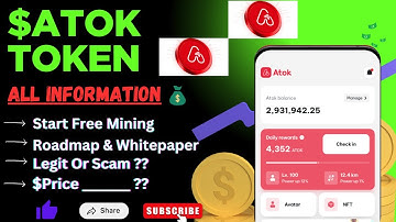 Start Minig With $ATOK || $ATOK New Mining App || All Info About $ATOK COIN || $ATOK