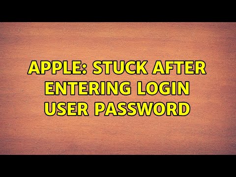 Apple: Stuck after entering login user password - YouTube