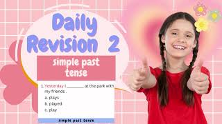 Daily revision 2 simple past tense｜ #Englishgrammar #verbtenses #英語語法 #考試 #温習 #時態動詞 #revision