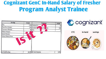 Cognizant Genc Salary Slip  || In - Hand Salary of Program Analyst Trainee Designation