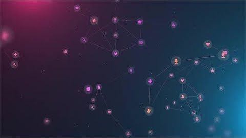 Interconnected Colored App Icons Stock Motion Graphics