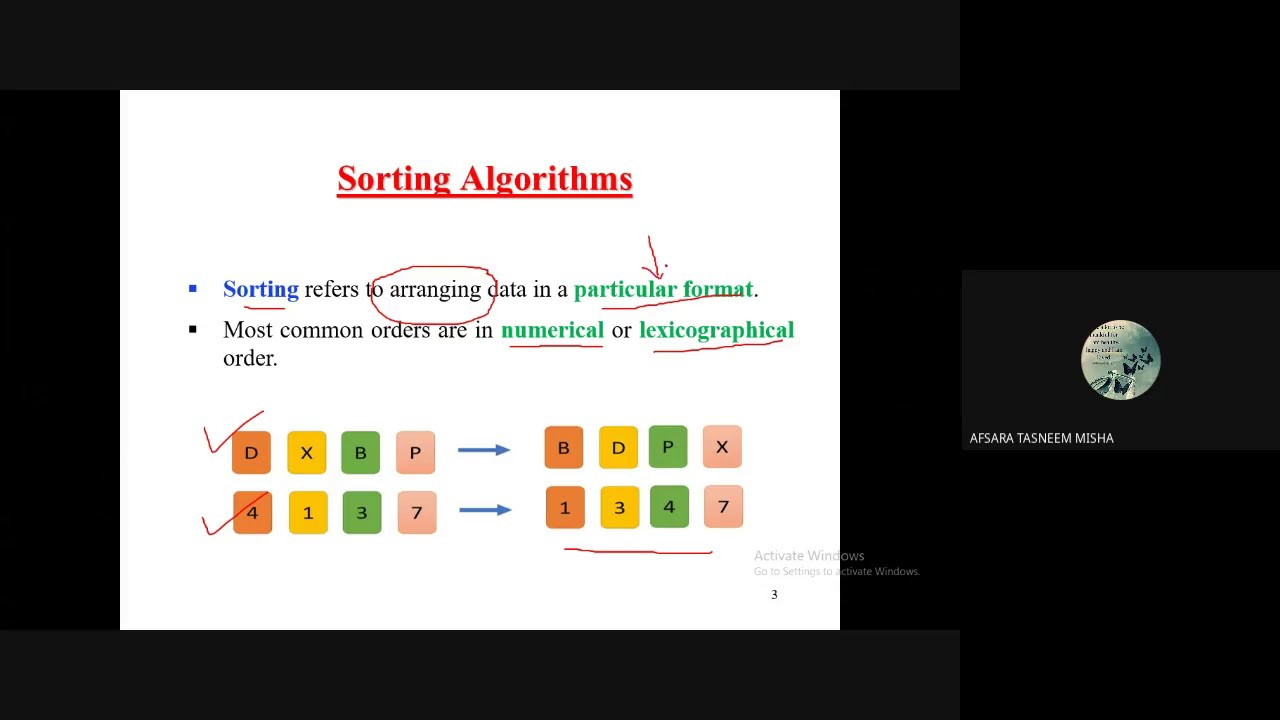 Algorithms Selection Sort and Insertion Sort Part 1 - YouTube