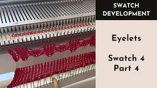Machine Knitting - Easy creative eyelets and tuck (beginner friendly)
