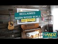 EASY To Install RECLAIMED BARN WOOD WALL / High Quality Peel & Stick Amazon Product