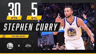 Stephen Curry puts up 30 PTS and 5 STLS against Lakers