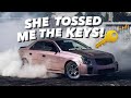 FEMALE DRIVEN CADILLAC CTS-V DRIFT CAR SLIDES LIKE BUTTER!!!