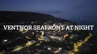 Ventnor seafront at night with the DJI Air 3 s  (Isle of Wight)