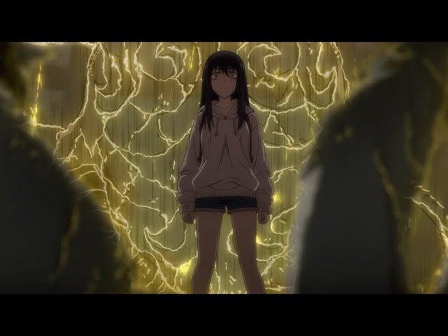 Miko summon God and defeat the Monster - Mieruko-chan 見える子
