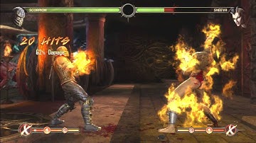 MK9- Scorpion 53% Meterless 55% X-Ray and 70% Meter Combo