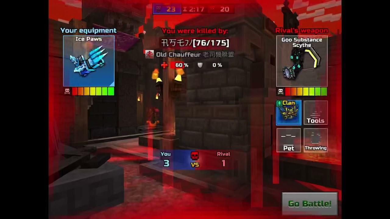 Like you said knife party with mythical ice paws | pixel gun 3D (50 kills!)