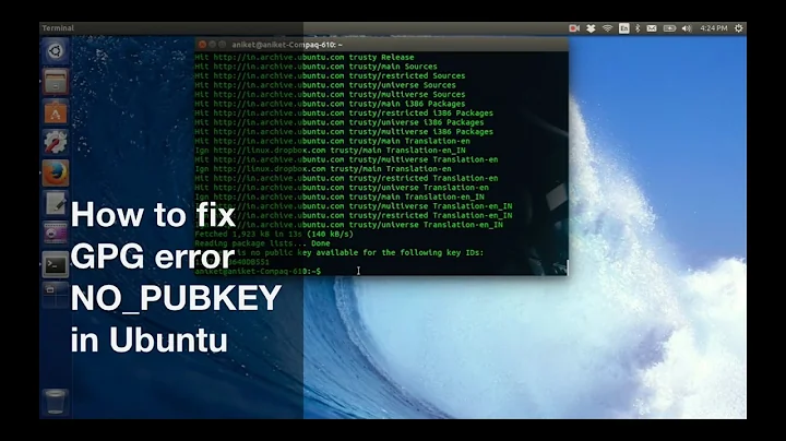 How to fix GPG error NO_PUBKEY in Ubuntu