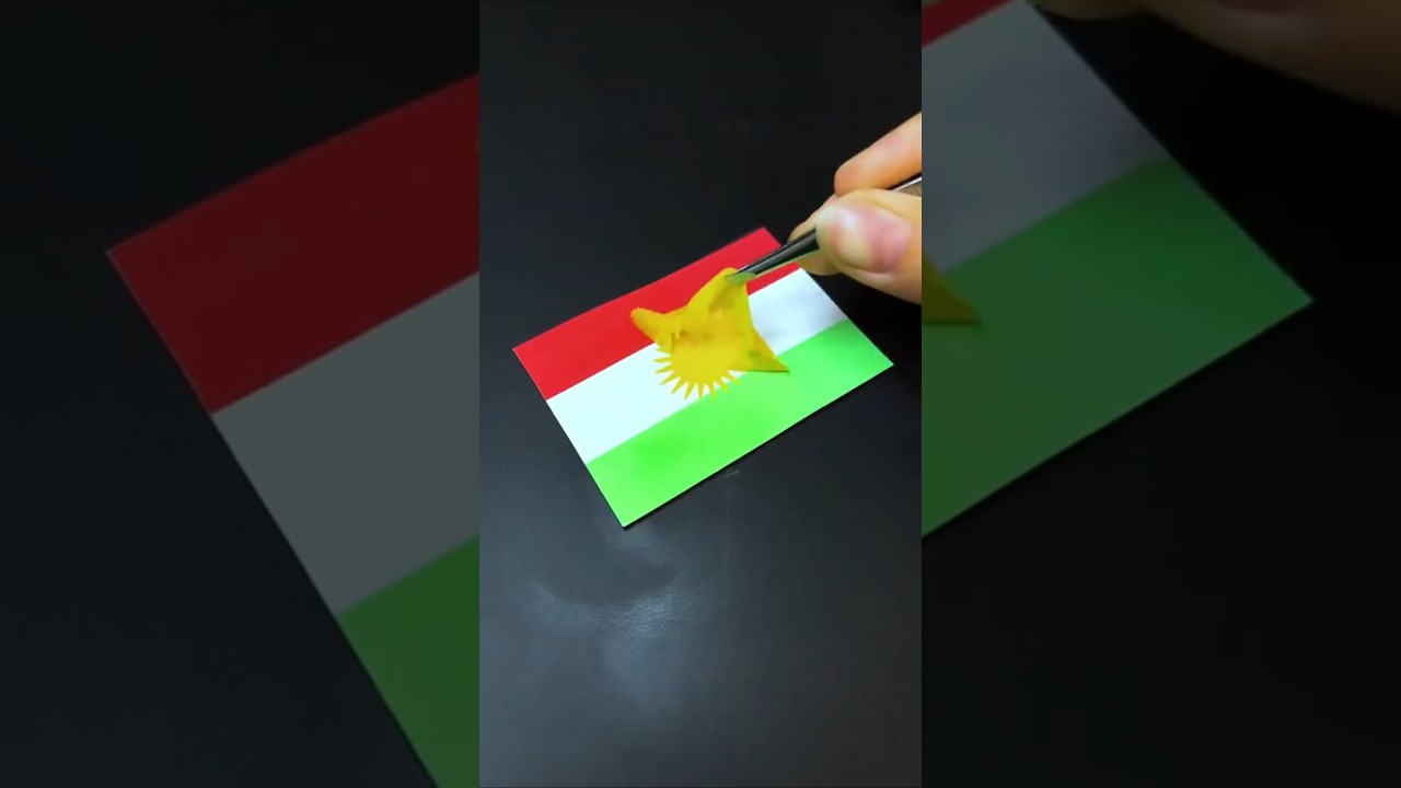 The flag of Kurdistan my home 