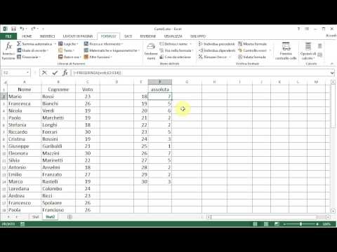 Analisi Dati con Excel 2013 - 17 - Funzioni statistiche di base e calcolo frequenze