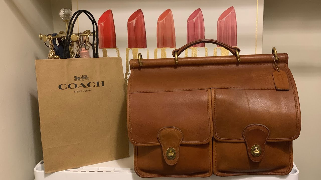 オールドコーチ Vintage COACH Leather Briefcase Vintage Coach Leather Kensington Briefcase unisex thrift messenger