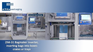 ZIM-31 Bagmaker Inserter, inserting bags into boxes, crates or trays