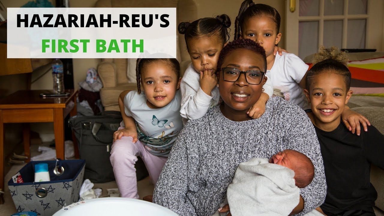 HAZARIAH-REU'S FIRST BATH