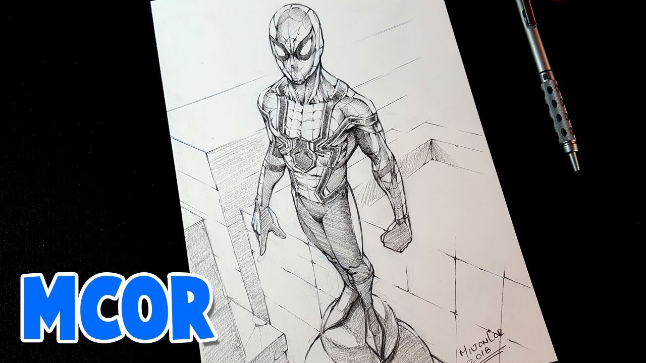 Como Dibujar a Iron Spider - Spiderman desde la Imaginación - Dibujo a Lapiz  - thptnganamst.edu.vn