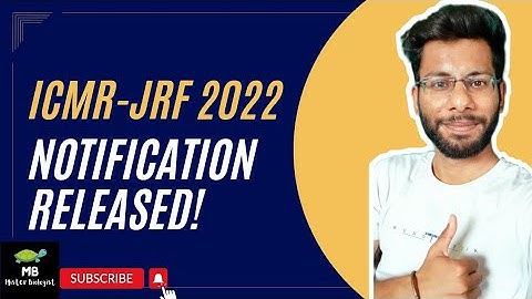 ICMR-JRF 2022 Notification is released | Latest Update 😱 | ICMR