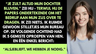 Mijn vader droeg stiekem het bedrijf aan mijn zus over — tot hun paniekerige telefoontjes kwamen.
