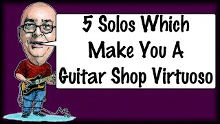 5 Solos Which Make You A Guitar Shop Virtuoso
Today I talk about the 5 guitar solos and pieces which are a perfect demonstration of virtuosity for those guitar shop moments... as long as you have the chops. Check them out below:
Cliffs of Dover: https://youtu.be/aiRn3Zlw3Rw?si=zvvkIyAknUJ79KDt
Eugenes Trick Bag: https://youtu.be/b8eymimAV8k?si=8qufxI9mShje_k76
Eruption: https://youtu.be/M4Czx8EWXb0?si=9buP98j4t6cudHfD
Scuttle Buttin: https://youtu.be/5r56RRl7-vU?si=zBxXBdinLot1rLfq
Bohemian Rhapsody: https://youtu.be/7WXREPFtKUc?si=0ckwz8Chk9DV5Wwn
Support the channel:
My new book How To Play Melodic Rock Lead Guitar is out now: https://payhip.com/b/1ARgq
Check out my new album...
Audio Version: https://johnrobson1.bandcamp.com/album/dougals-treats
Premium Version (inc. videos, tabs & backing tracks): https://payhip.com/b/qNoQ9
The Blues Guitar Bible: https://payhip.com/b/0EN3U
Practical Music Theory For The Rock Guitarist: https://payhip.com/b/9OtAa
Become a patron: https://www.patreon.com/johnrobsonguitar
Courses & Zoom Tuition: http://www.johnrobsonmusic.co.uk/lessons.html
The Jam Bundle Vol.1: https://payhip.com/b/F2At
Merchandise: https://teespring.com/stores/jrobsonguitar
Fret Zealot Purchase Link: https://store.fretzealot.com/?sca_ref=59753.JXz09lnWHr
Discount Code: JohnRobson20
Benefits of becoming a patron:
TABS, jam tracks & other resources for YouTube lesson content
A monthly Patreon only solo with jam track & full TAB
A monthly Patreon only radio show/podcast
A free course (choose from my lessons page above) for every new patron
Axe Caricaturist: http://www.facebook.com/axecaricaturist 5 Solos Which Make You A Guitar Shop Virtuoso