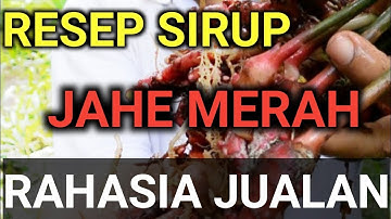 Resep SIRUP JAHE Merah KENTAL Gula Aren