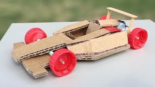 How to Make Amazing F1 Racing Car Out of Cardboard - DIY Mini Electric Car image