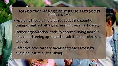 How Do Time Management Principles Boost Efficiency? - The Personal Growth Path