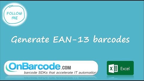 Excel EAN-13 Barcode Generator: create EAN-13 barcodes in Microsoft Excel No barcode font installed