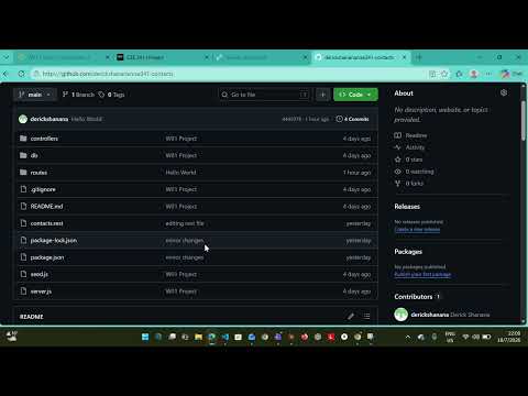 CSE 341 Contacts API   Part 1