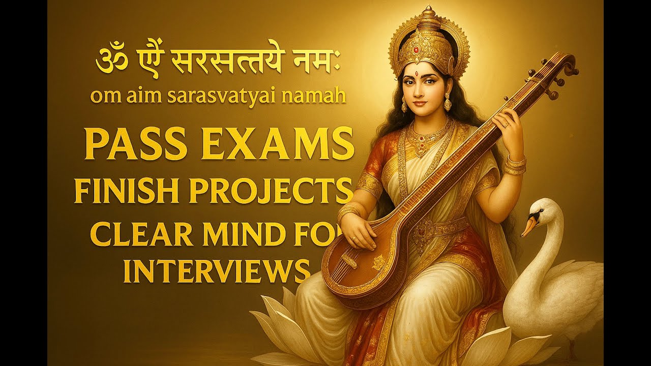 **If You’re an Artist or Academic, MUST Listen to This ✨ Saraswati Gold Mantra (ॐ ऐं सरस्वत्यै नमः)