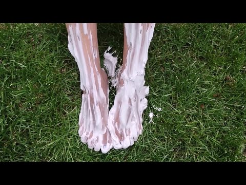 Shaving Cream dream all over my feet, and then my legs...enjoy! FOOT FETISH ASMR