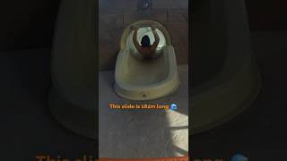 182m Waterslide POV 🌊 Slitherine at Aquaventure Dubai #shorts