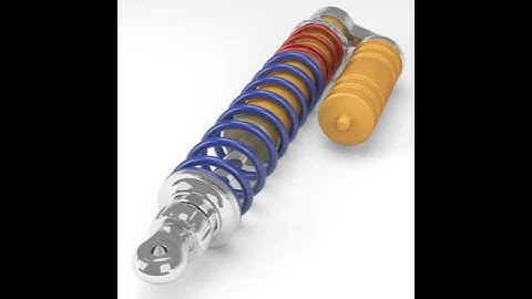 3D Model of a Piggyback Reservoir Shock Absorber