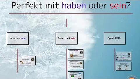 Wann benutzt man haben oder sein im Perfekt?