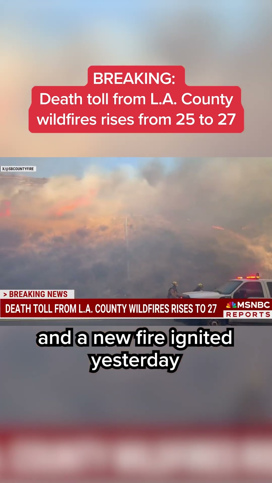 Death toll from L.A. County wildfires rises from 25 to 27