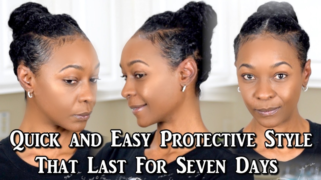 Quick and Easy Protective Style That Last for 7 Days | Natural Hair ...