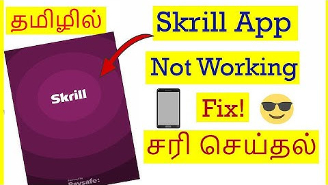 How to Fix Skrill App Not Working problem in Mobile Tamil | VividTech