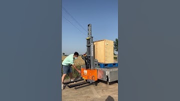 Makes loading and unloading easy. #truck #steel #driver #forklift #mechanical #factory #india #asmr