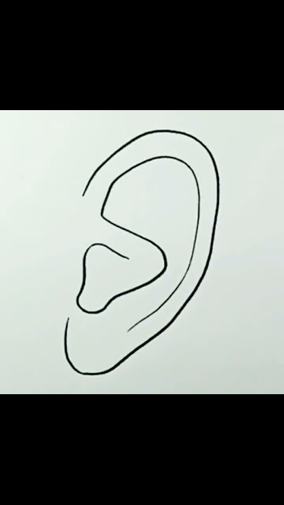 How to draw Human Ear #shorts