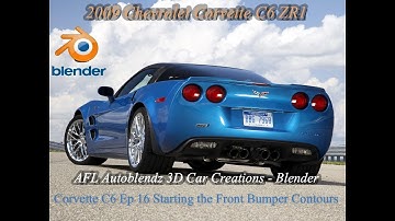 Blender 3D Modelling a 2009 Corvette C6 ZR1 Ep 16 Starting the Front Bumper Contours #blender