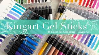 Kingart Gel Sticks 48 Color Set Unboxing + Swatches