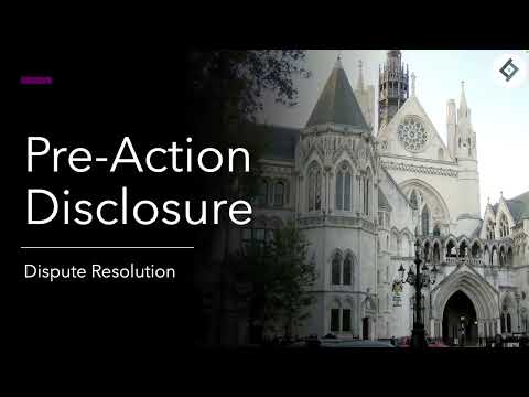 Pre-Action Disclosure | Dispute Resolution | SQE Prep