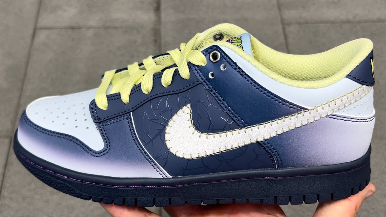 Nike Dunk Low Halloween I Am Fearless Blue Green Shoes