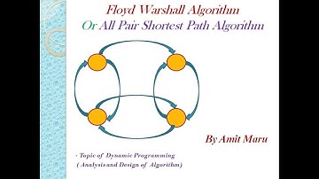 Floyd Warshall Algorithm | All Pair Shortest Path Algorithm | Using Dynamic Programming