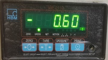 HBM WE2110 Weighing indicator calibration