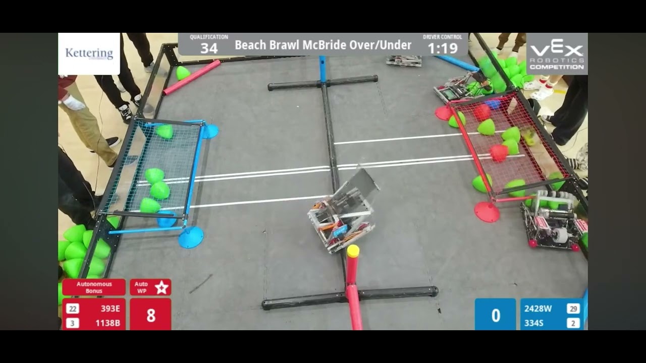 Vex Over Under - Beach Brawl | Breakthrough Qual 34 - YouTube