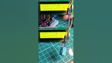 temperature and humidity measuring device with Arduino and dht11 sensor. #sensors  #arduino #lcd