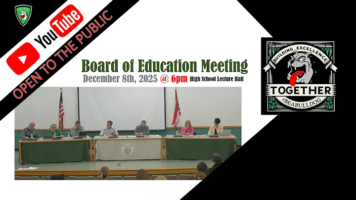 Celina Board of Education Regular Meeting, 12/8/2025