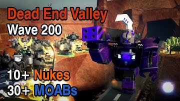 BEATING Wave 200 on DEAD END VALLEY | Tower Defense X