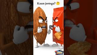 "Badam vs Chips 😂 Reality Check | Funny AI Short" #shorts #trending #viral
